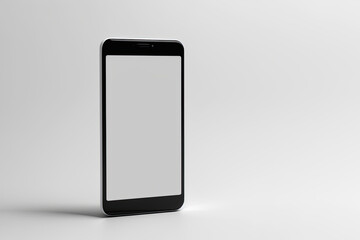 Essential device for every day. Mobile with blank screen to put text on white background. Generative AI