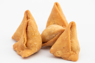 Famous Traditional Indian Snacks Chhemi Matar Samosa Or Green Peas Saingara, Sambusa, Samusa, Singada Stuffed With Matar Ki Chhimmi, Aloo, Chat Masala Spices, Alu, Boiled Mashed Potatao