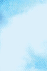 Fototapeta na wymiar Light cyan blue watercolor wet wash splash abstract invitation card background template. Vector illustration