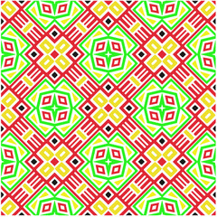 Vector geometric ornament in ethnic style. Seamless pattern with  abstract shapes, repeat tiles. Repeating pattern for decor, textile and fabric.