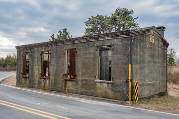 Fototapeta na wymiar Munitions Storage Building, Fort Hancock, New Jersey USA, Fort Hancock, New Jersey