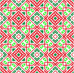 Vector geometric ornament in ethnic style. Seamless pattern with  abstract shapes, repeat tiles. Repeating pattern for decor, textile and fabric.