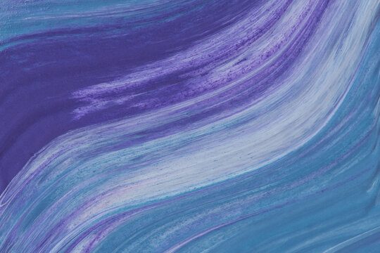 Abstract Purple Cyan Pastel Fluid Texture Wave Background