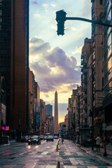 Buenos Aires centro porteño - obrazy, fototapety, plakaty
