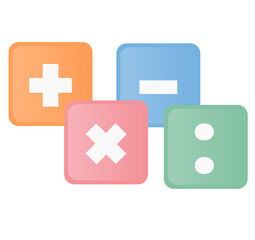 Obraz premium Mathematic symbol number learning