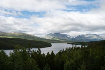 The view from Sohlbergplassen over Lake Atnsjøen