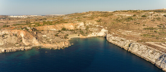 Fototapeta na wymiar Drone Photography around the Beautiful islands of Malta and Gozo