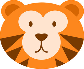 Cute sticker lion tiger