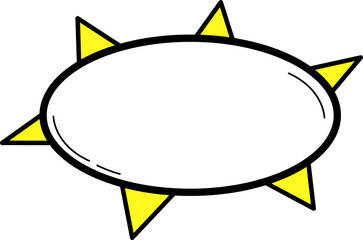 Yellow comic bubble chat