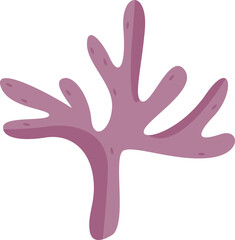 Purple seaweed illustration