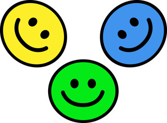 Circle smile emoticon