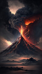 volcano dramatic