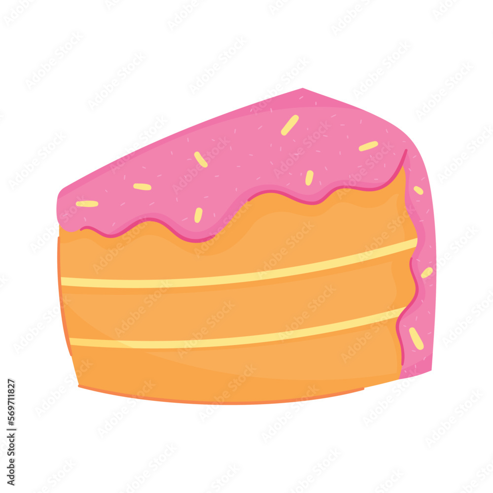 Sticker sweet cake portion