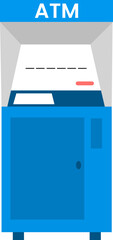 Blue ATM illustration