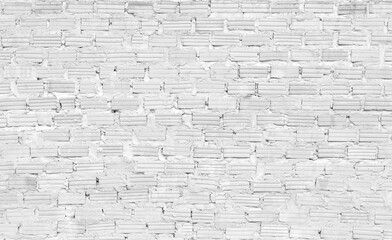 Fototapeta na wymiar Abstract white brick wall texture for pattern background.