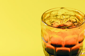 A glass of chai soda