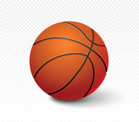 Realistic basketball ball