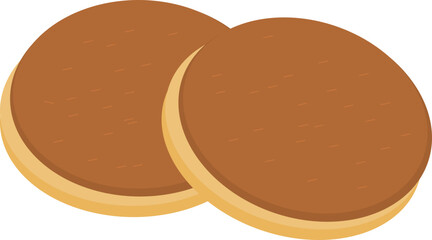 Dorayaki food illustration