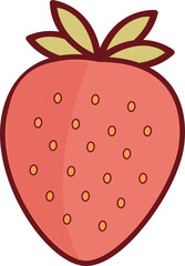Strawberry red illustration