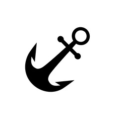 Anchor icon vector logo design template