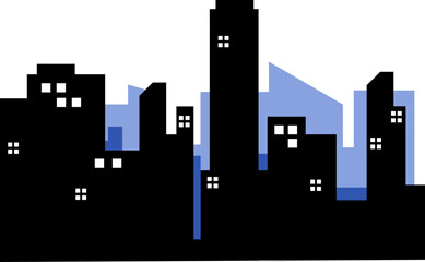 Black city illustration