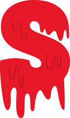 Letter S Blood Text Effect