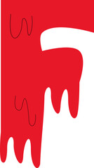 Letter F Blood Text Effect