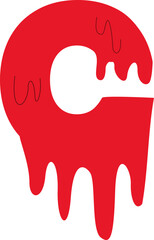 Letter C Blood Text Effect