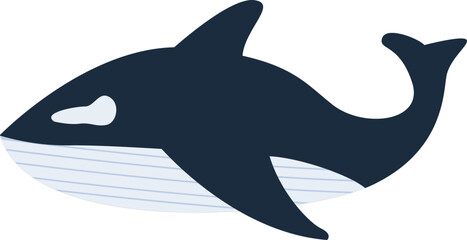 Whale sea illustration