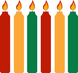 Colorful candle illustration