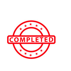 Completed icon vector logo design template