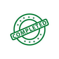 Completed icon vector logo design template