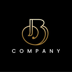 Letter B Luxury Line Logo Design