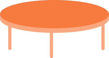 Orange table wood furniture sign