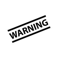 Obraz premium Warning stamp icon ,attention icon vector logo design template