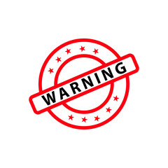 Warning stamp icon ,attention icon vector logo design template