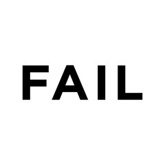 Fail stamp icon vector logo design template