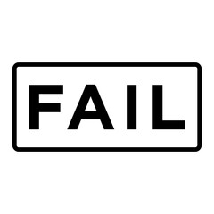 Fail stamp icon vector logo design template