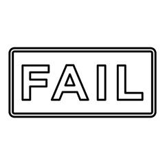 Fail stamp icon vector logo design template