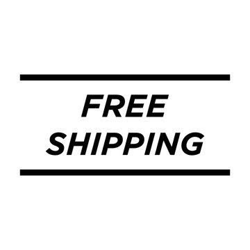 Free shipping stamp icon vector logo template