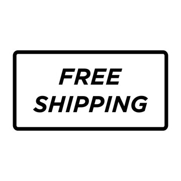 Free shipping stamp icon vector logo template