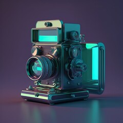 photography, vintage, gradient, iridescent, futuristic