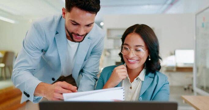 Documents, support and business people or manager review report, paperwork analysis and employee feedback. Advice, help and teamwork of corporate worker or person leadership of black woman paperwork