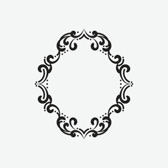 vintage floral ornament. decorative vector frame for classic design.