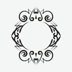 vintage floral ornament. decorative vector frame for classic design.