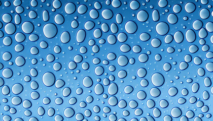 Waterdrops On Glass Surface - Generative Ai