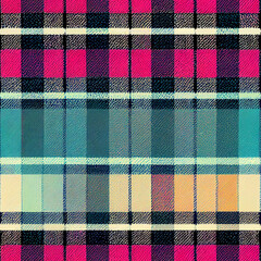 Seamless Plaid Background Tile - Generative Ai