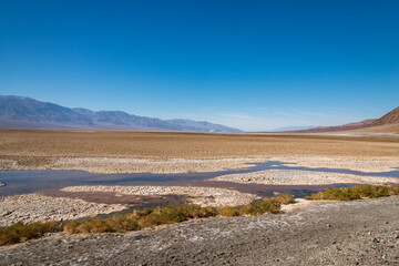 bad water basin in death valley California 280 feet below sea level