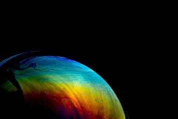 small bubble with the appearance gaseous atmosphere