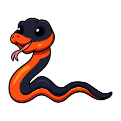 Cute ring necked snake cartoon